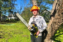 For his 17th birthday, Emerald resident Samuel Stretch decided to buy his own chainsaw so he can help Islanders clear the trees from their yards after post-tropical storm Fiona. – Kristin Gardiner