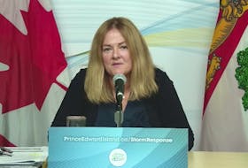 Kim Griffin of Maritime Electric said just over half of Maritime Electric customers have had power restored since post-tropical storm Fiona walloped the province. - Stu Neatby