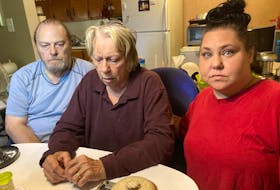 Ruby DelSesto, centre, is shown at her home in Dartmouth North with her husband Anthony Watson and daughter Angelita Sparks.