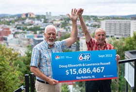 Doug Ellsworth and Lawrence Russell have won a $15.6-million lottery jackpot. Contributed