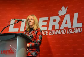 Sharon Cameron speaks during a Liberal candidate nomination meeting in October 2021. Cameron is expected to announce her candidacy to become leader of the P.E.I. Liberals on Sept. 9. - Stu Neatby
