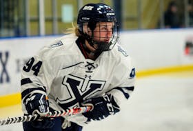 Falmouth's Maggy Burbidge of the St. Francis Xavier X-Women leads all U Sports scorers with 20 goals and 37 points in 17 games. She will play for Team Canada at the FISU Winter World University Games, which open this week in upstate New York. - BRYAN KENNEDY / ST. F.X. ATHLETICS