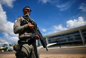 A member of the Brazilian National Public Security Force stands in front of the Planalto Palace in Brasilia, Brazil January 11, 2023. REUTERS/Adriano Machado  A member of the Brazilian National Public Security Force stands in front of the Planalto Palace in Brasilia, Brazil on Wednesday after a failed coup attempt at the country’s capital this past Sunday. REUTERS/Adriano Machado