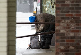 A man bundled up against the cold on Water Street in St. John’s. Keith Gosse • The Telegram