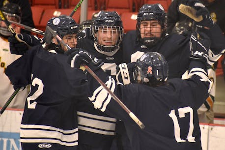 IN PHOTOS: Cape Breton's Blue and White Contractor Cup high school hockey tournament opens in Membertou