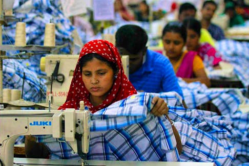 Workers in a Bangladesh garment factory. The country is  the world’s second-largest exporter of clothes.