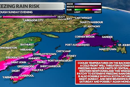 ALLISTER AALDERS: Significant freezing rain threatens parts of Atlantic Canada this weekend