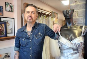 Rod Philpott specializes in designing gowns. His business, Rodney Philpott Designs, is located on Water Street in St. John's. — Andrew Robinson/The Telegram