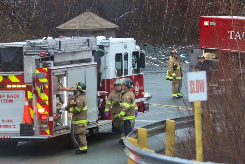Halifax Fire, EHS and police respond to an industrial accident at Scotia Recycling in Dartmouth Monday January 16. 2023