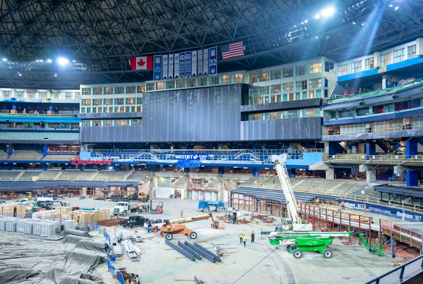  Renovations under way at Rogers Centre. HANDOUT/BLUE JAYS
