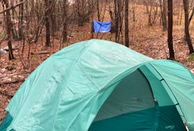 Two other tents are shown at the homeless encampment sitting beside Flinn Park in Halifax.