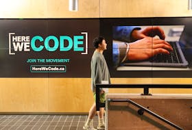 The 'Here We Code' campaign initiated by Dalhousie University's Faculty of Computer Science fosters growth within Nova Scotia's digital economy. PHOTO CREDIT: Nick Pearce.