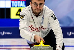 Team Canada skip Owen Purcell of Dalhousie improved to 5-1 in men's curling after defeating Korea 9-4 Tuesday morning at the FISU Winter World University Games. - U SPORTS