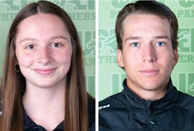 Sarah Forsythe, left, and Kurtis Henry are the UPEI Panther Subway athletes of the week for Jan. 9-15.