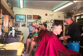 Henry’s Barber in Antigonish, N.S. is regularly a busy place with young and old alike coming in for haircuts and chats. Contributed photo