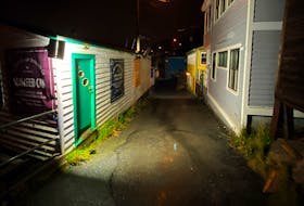 A shed on Outer Battery Road has two extremely bright floodlights lighting up the area.

Keith Gosse/The Telegram