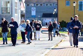 With maps in hand, passengers from the cruise ship Le Bellot spread out to explore Shelburne during a port of call on Oct. 28, 2022. Ten cruise ships are scheduled to make Shelburne a port of call in 2023. KATHY JOHNSON