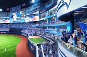 Rendering of the right field videoboard angle.