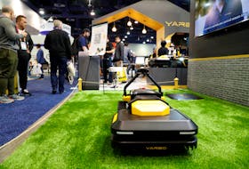 A Yarbo robot, a multipurpose autonomous yard robot, is demonstrated with a lawn mover attachment during CES 2023, an annual consumer electronics trade show, in Las Vegas, Nevada, U.S. January 6, 2023.  REUTERS/Steve Marcus  A Yarbo robot, a multipurpose autonomous yard robot, is demonstrated with a lawn mover attachment during CES 2023, an annual consumer electronics trade show, in Las Vegas, Nev. on Jan. 6. REUTERS file photo/Steve Marcus