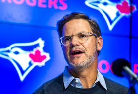 Toronto Blue Jays General Manager Ross Atkins during an end of season media availability at the Roger Centre in Toronto, Ont. on Tuesday October 11, 2022.  