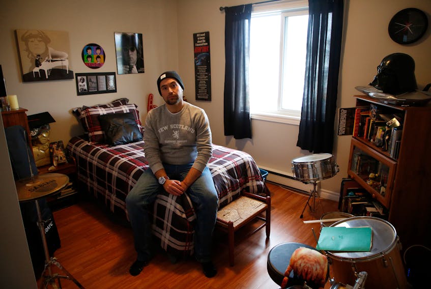FOR LAMBIE STORY:
John Cody sits in the bedroom of his late brother, James Gamble, following an interview in his parent's home Thursday January 19, 2023.  On Feb. 13, 2015, Gamble killed himself after police surrounded his family’s Timberlea home when they learned about a mass murder plot that involved first killing his parents, then using a rifle and shotgun, and Molotov cocktails to kill strangers in Halifax mall food court.    

TIM KROCHAK PHOTO