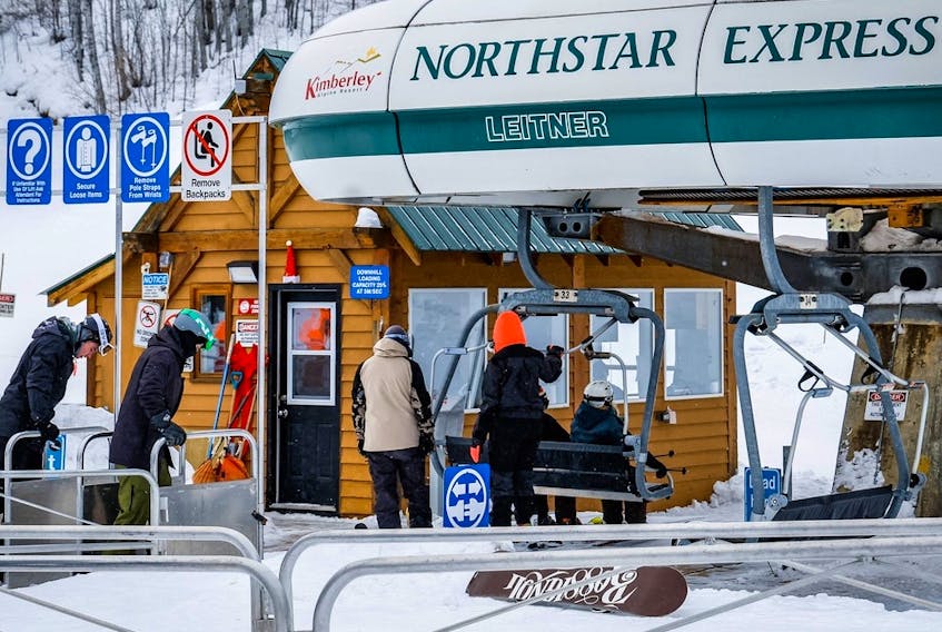  The base of the repaired and renewed Northstar Express chairlift.