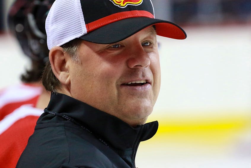  Flames director of player development Ray Edwards was photographed during practice on Saturday, December 7, 2019.