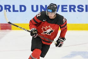 Bedford’s Andrew Coxhead, a second-year forward with the Saint Mary’s Huskies, leads Team Canada into Saturday's men's hockey semifinal of the FISU World Winter University Games in New York. - U SPORTS