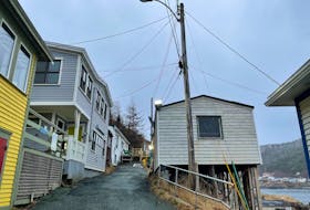 Despite a man allegedly shaking a bright light early Friday morning on a property in the Outer Battery in St. John’s belonging to Colin Way, the lights were still up and turned on when SaltWire Network visited the area later Friday morning. Juanita Mercer • SaltWire Network