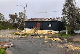 Shown is the aftermath of post-tropical storm Fiona at Thunder Boxing Club in Sydney. The roof blew off the 48-year-old Cape Breton Regional Municipality-owned building during the storm and has yet to be replaced. CONTRIBUTED/LISA MILLS