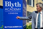  Sam Blyth, owner and founder of Blyth Academy, at a future location in London, Ont., in 2016.