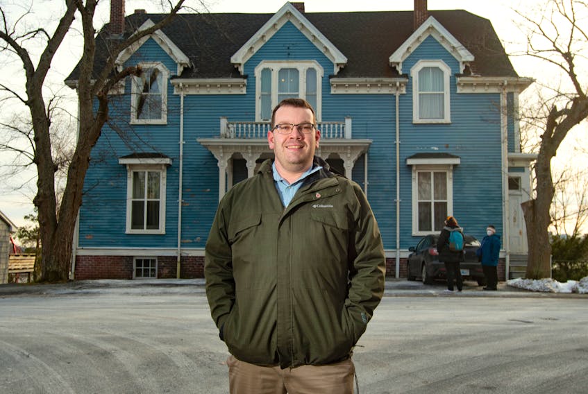 David Jones, a member of the board for the Dartmouth Heritage Museum Society, poses for a photo outside the Evergreen House in Dartmouth on Wednesday, Jan. 25, 2023. 
Ryan Taplin - The Chronicle Herald