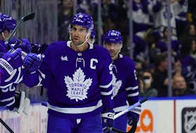 Toronto Maple Leafs forward John Tavares could reach game 1,000 on Sunday. 
