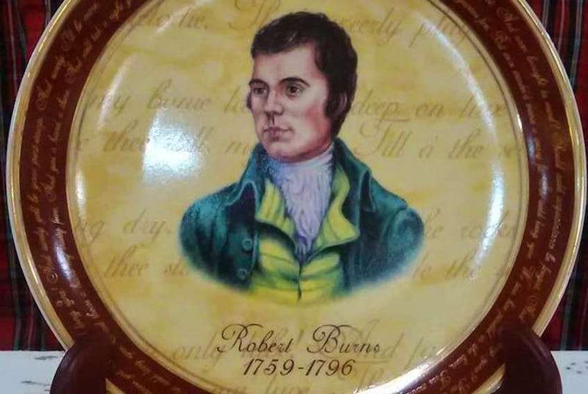 Robbie Burns, the national poet of Scotland, is celebrated around the world every year for his contribution to Scotland’s literary, historical and cultural heritage on his birthday. SALTWIRE FILE PHOTO