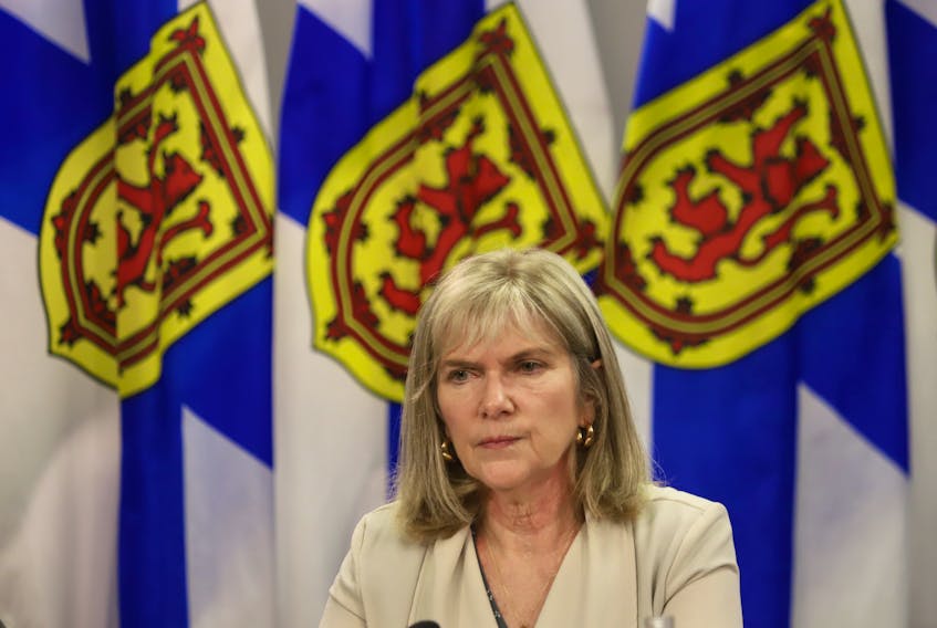 Nova Scotia Auditor General, Kim Adair, is seen during a news conference in Halifax Tuesday January 17, 2023