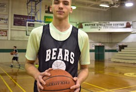 Loghan LeBlanc of the Breton Education Centre Bears will be one of the leaders on this year’s team when the New Waterford Coal Bowl Classic opens at the BEC gym on Monday. LeBlanc is currently third in team scoring. JEREMY FRASER/CAPE BRETON POST