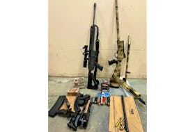 RCMP seized firearms, including a rifle and a shotgun, from a home in Pictou County Wednesday, Jan. 25. Contributed