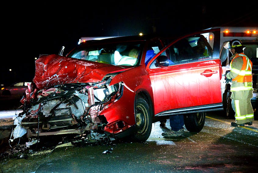 Three people were hospitalized following a two-vehicle collision in Portugal Cove Monday night. Saltwire Network staff