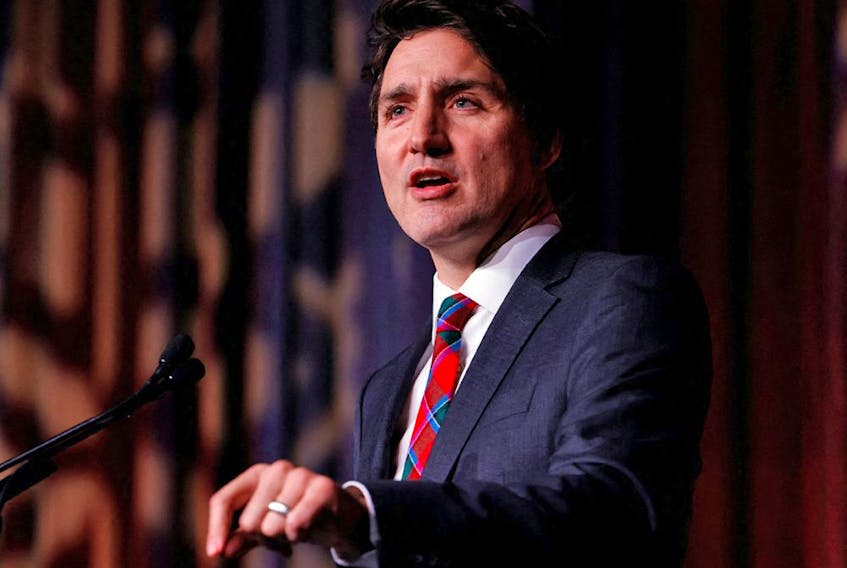 Prime Minister Justin Trudeau speaks at the Liberal national caucus holiday party in Ottawa, December 14, 2022.