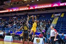 Newfoundland Rogues guard Armani Chaney has scored 160 points in five games this season. Chaney and the Rogues are preparing to hit the road for the first road trip in the team’s short two-year history. Photo courtesy Newfoundland Rogues