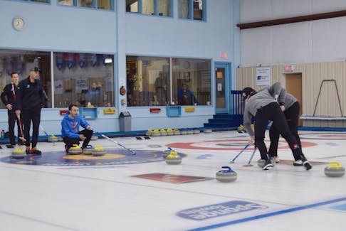 Team Owen Purcell in action during the championship game at the Bluenose Curling Club in New Glasgow on Jan. 30. - Adam MacInnis
