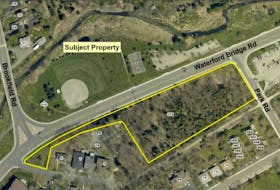 A parcel of land on Waterford Bridge Road, near Bowring Park, was removed as a potential site for affordable housing development. - City of St. John's