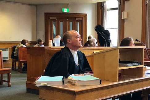 Plaintiffs' lawyer Keith Morgan prepares to present his summation in Newfoundland Supreme Court Tuesday, Jan. 31. (Peter Jackson/SaltWire Network)