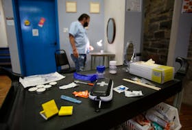 Greg, a worker, stands near a booth at the ReFIX overdose prevention site in Halifax in August 2020. P.E.I.'s Department of Health plans to open an overdose prevention site, the first of its kind in the province, sometime in 2023. TIM KROCHAK • SALTWIRE NETWORK