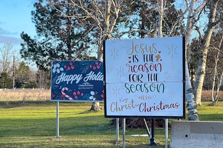 Religious-themed Christmas sign installed using city resources over last three years