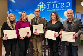Five staff members from the Town of Truro were awarded Queen Elizabeth II platinum jubilee medals. Pictured is Megan Burgess (left), Aundrea Currie, CAO Mike Dolter, Edwina Renaux, Coun. Jim Flemming.