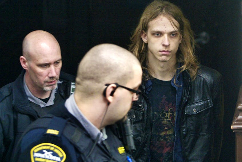 Randall Steven Shepherd leaves court in Halifax on March 6, 2015. Police had arrested Randall Shepherd and Lindsay Souvannarath, at Halifax airport on Feb. 13, 2015, after getting a tip about their plans to shoot as many people as possible at the Halifax Shopping Centre on Valentine's Day, then kill themselves. - Darren Pittman / Reuters