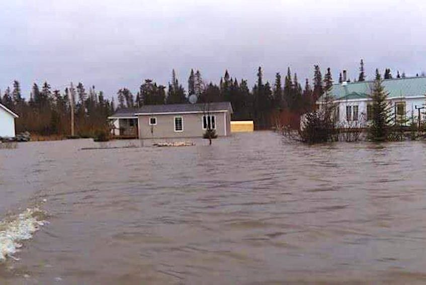 A major flood caused major damage to homes in Mud Lake, Labrador, in May 2017. (SaltWire file photo)