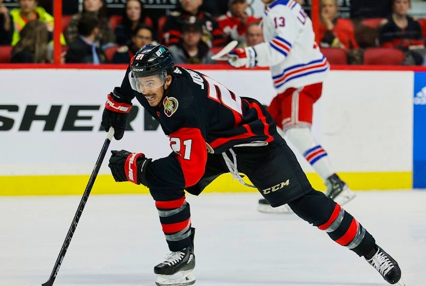  Senators winger Mathieu Joseph will miss his 13th consecutive game on Saturday because of injury, but was skating with the team at practice on Friday.