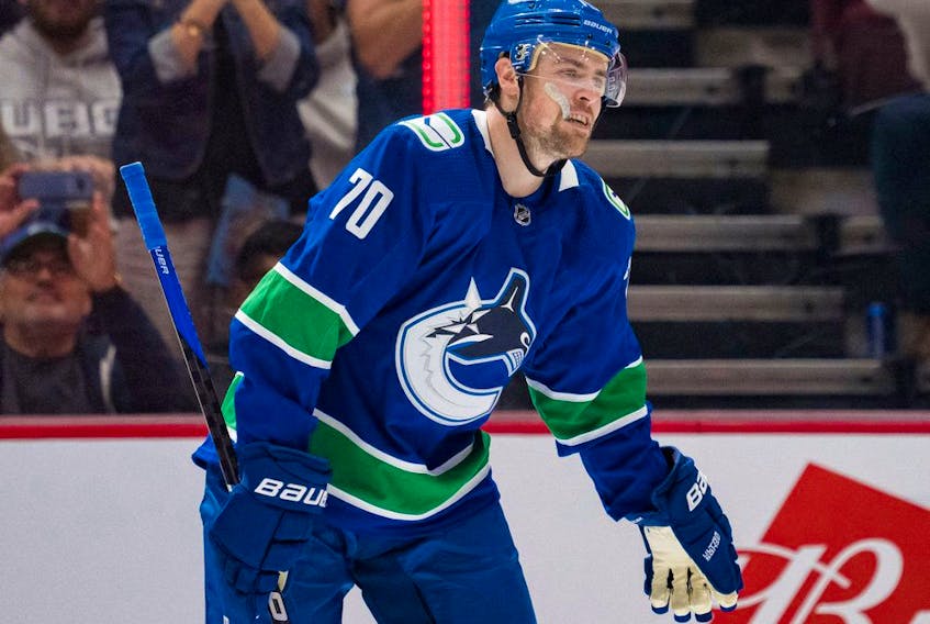  Vancouver Canucks forward Tanner Pearson underwent surgery on his hand in early November, and then required a second procedure last month. Photo: Bob Frid-USA TODAY Sports